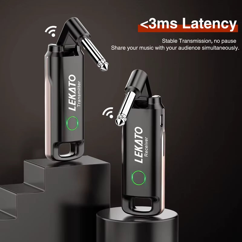 Transmitter Receiver WS-70 Wireless Guitar System Built-In Rechargeable Audio Guitar Wireless System 70 Channels 40M