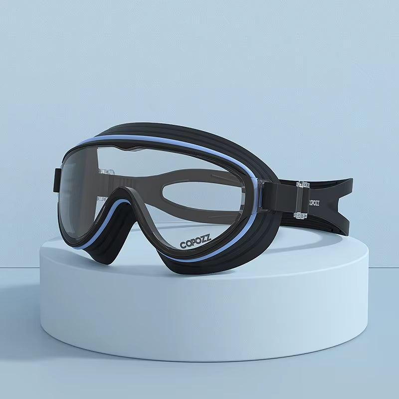Large Frame Adults Swimming Goggles Professional Anti-Fog Sports Swim Eyewear Waterproof Swimming Glasses for Men Women