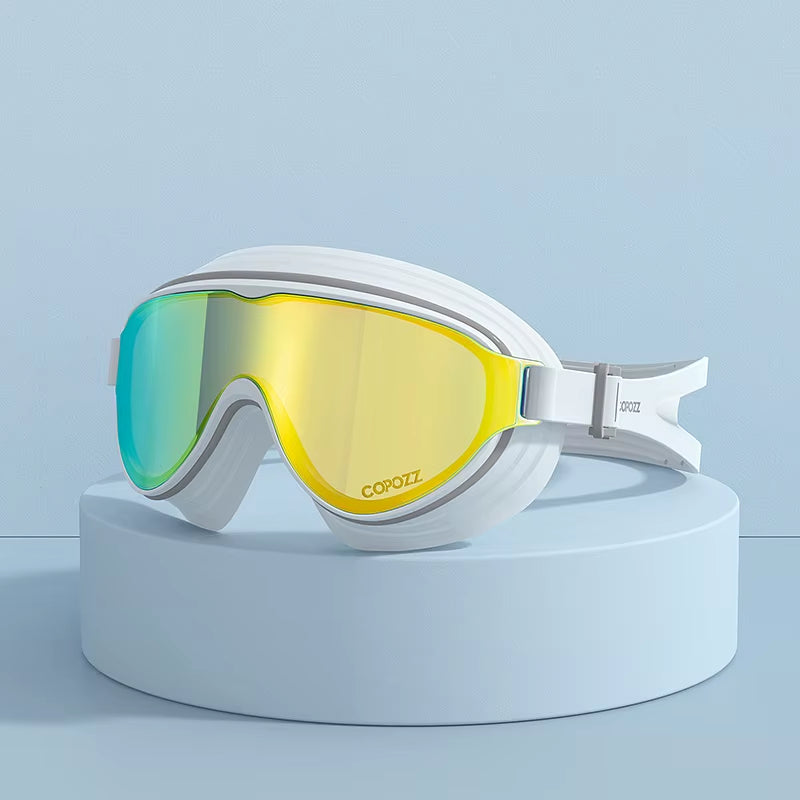 Large Frame Adults Swimming Goggles Professional Anti-Fog Sports Swim Eyewear Waterproof Swimming Glasses for Men Women