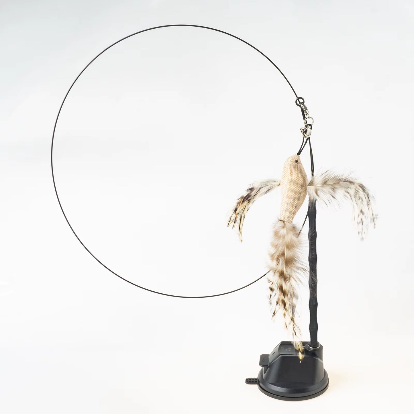 Handfree Bird/Feather Cat Wand with Bell Powerful Suction Cup Interactive Toys for Cats Kitten Hunting Exercise Pet Products