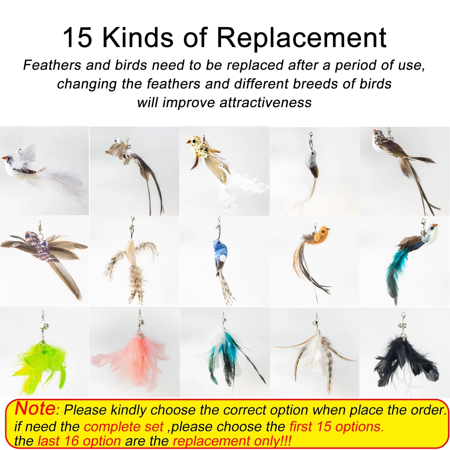 Handfree Bird/Feather Cat Wand with Bell Powerful Suction Cup Interactive Toys for Cats Kitten Hunting Exercise Pet Products