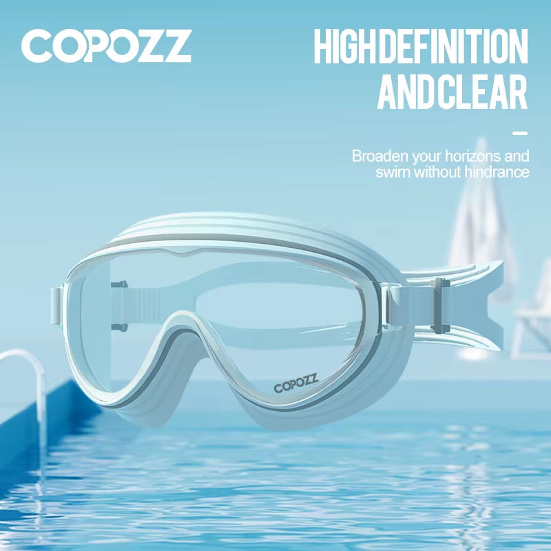 Large Frame Adults Swimming Goggles Professional Anti-Fog Sports Swim Eyewear Waterproof Swimming Glasses for Men Women